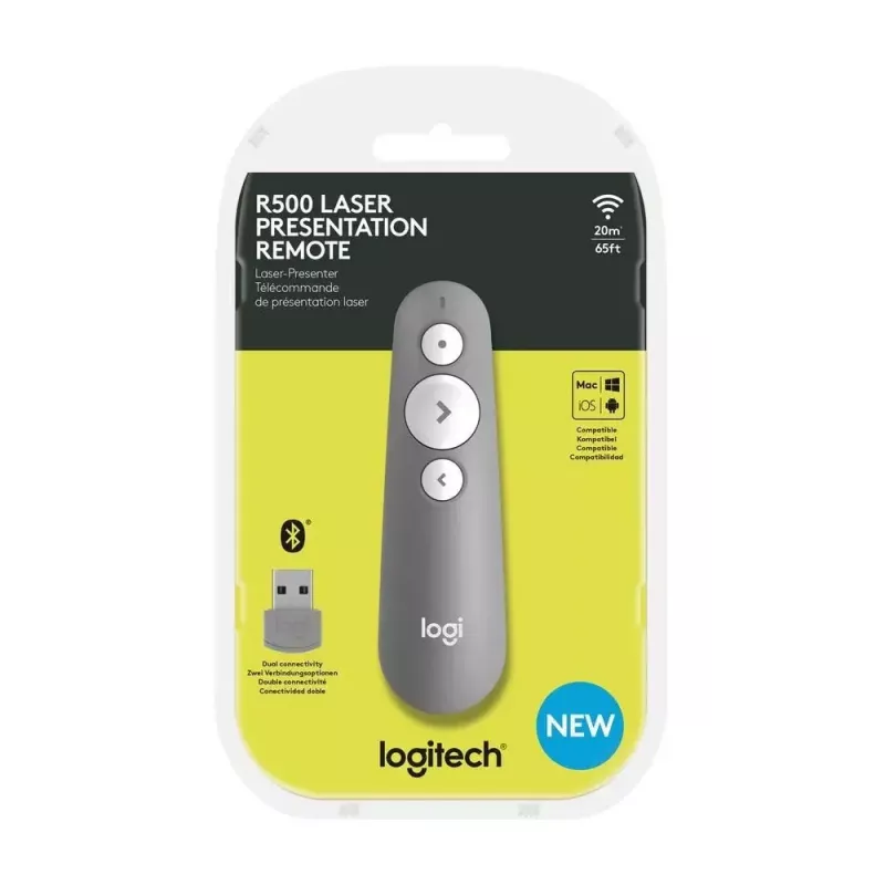 LOGITECH R500 laser presentatieafstandsbediening grijs