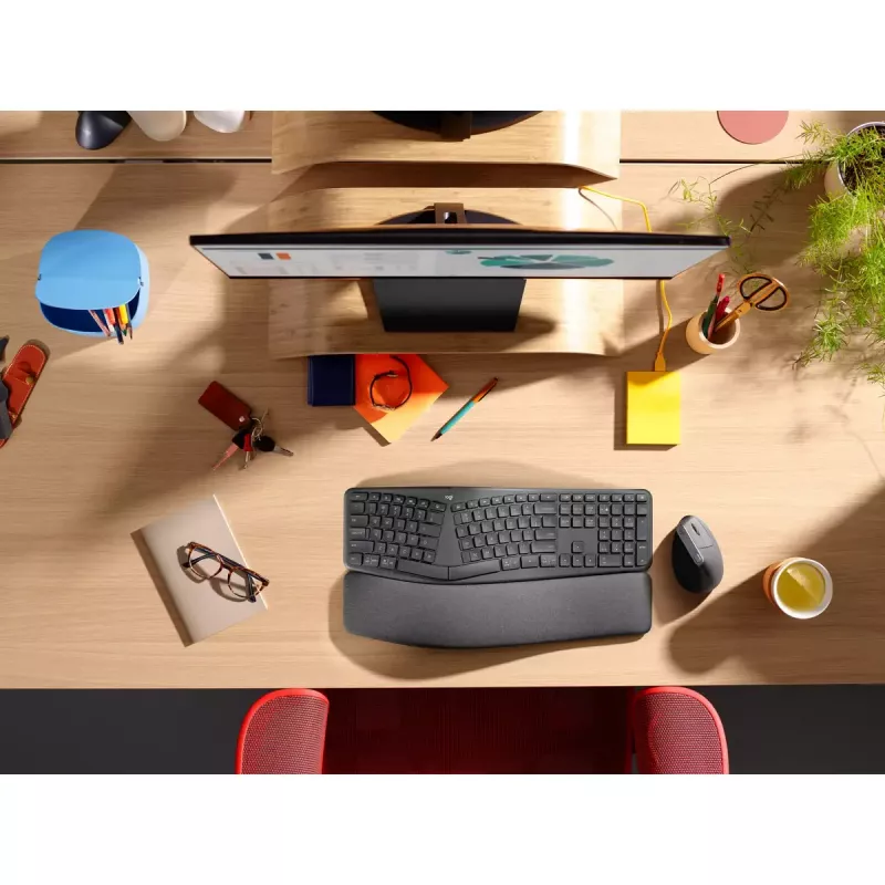 LOGITECH Ergo K860 - draadloos split-toetsenbord business graphite Qwerty Pan Nordic