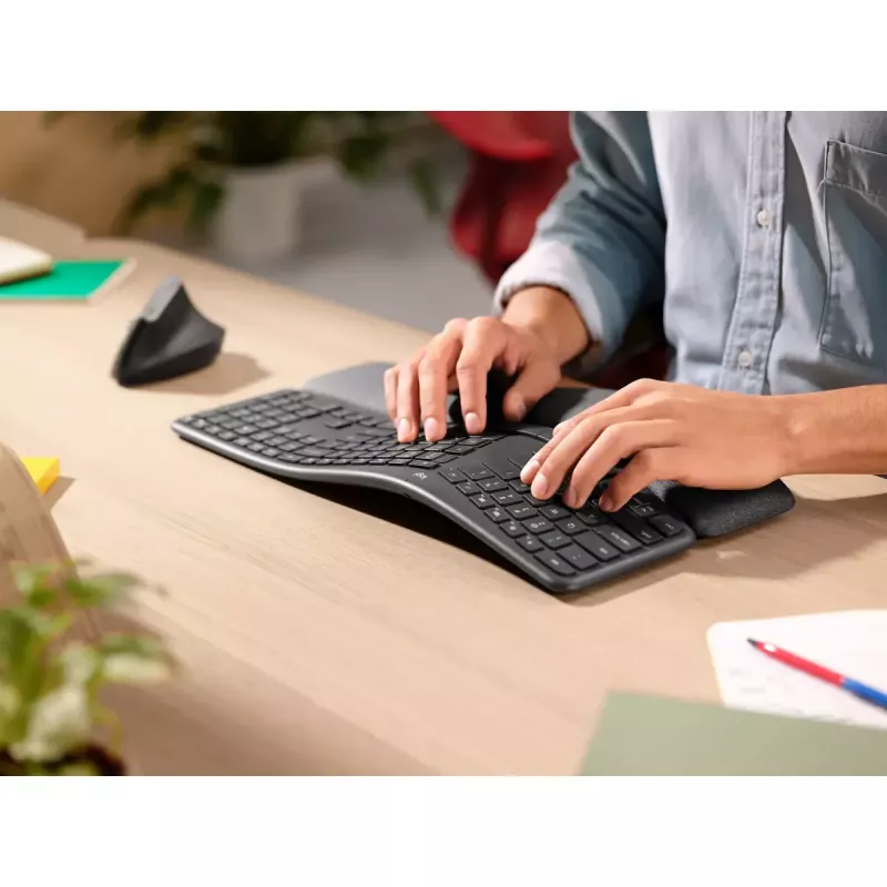 LOGITECH Ergo K860 - draadloos split-toetsenbord business graphite Qwerty Pan Nordic