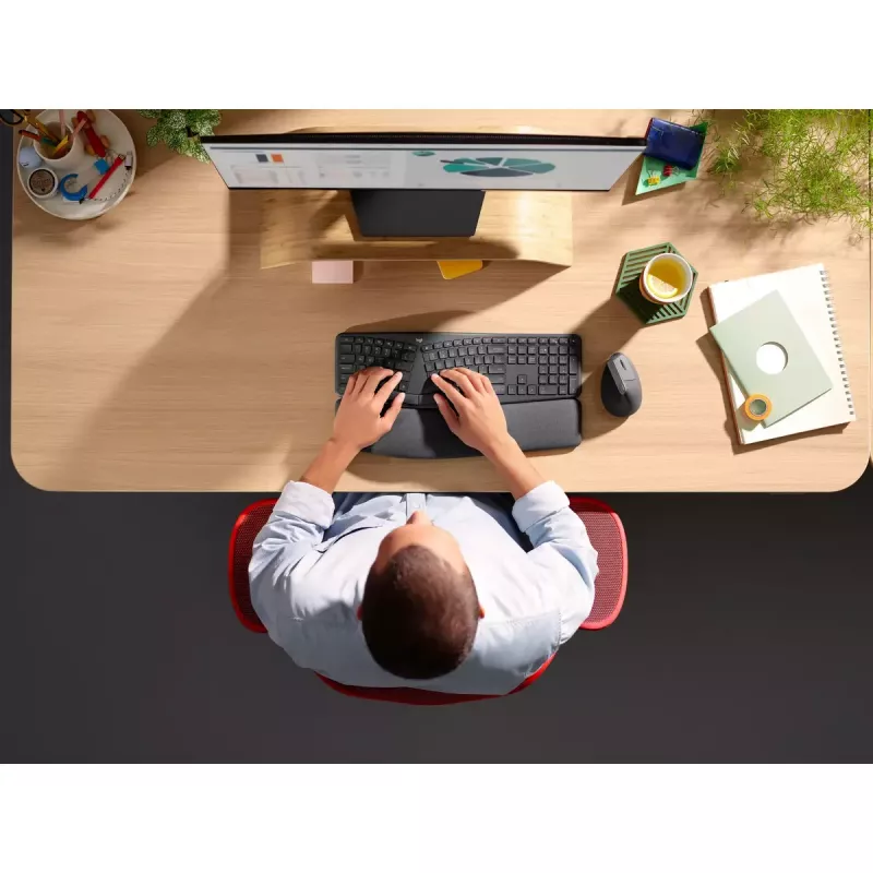 LOGITECH Ergo K860 - draadloos split-toetsenbord business graphite Qwerty Pan Nordic