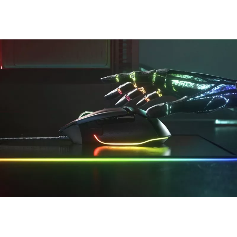 Gaming-muis Razer Basilisk V3, rechtshandig, optisch 26.000 DPI, 11 programmeerbare knoppen, USB Type-A, zwart