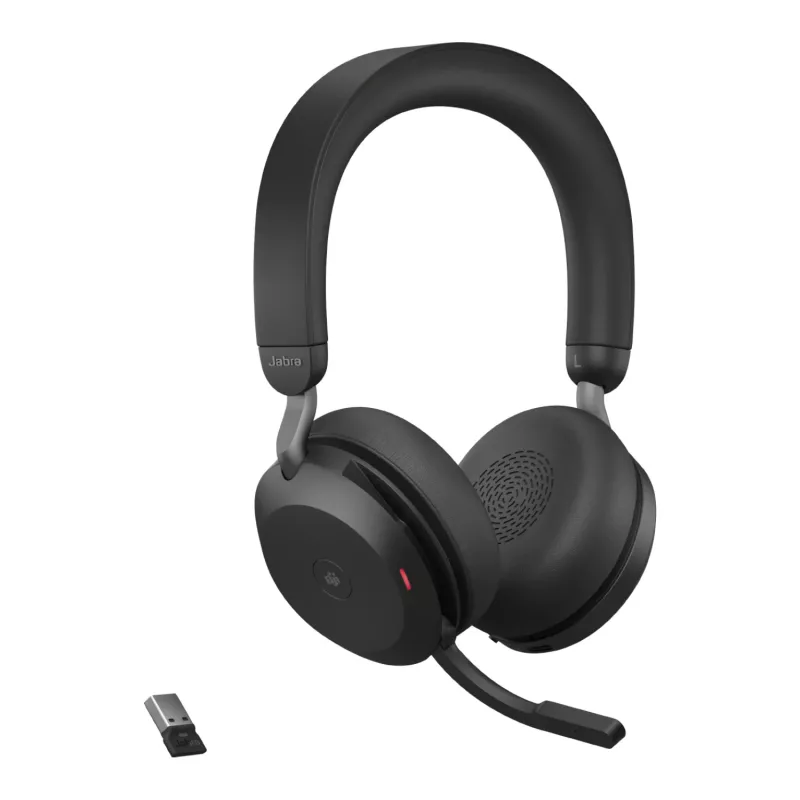 Jabra Evolve2 75 - USB-A MS Teams met tafelstandaard - zwart