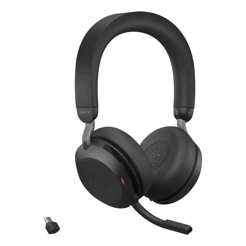 Jabra Evolve2 75 - USB-C UC met tafelstandaard - zwart