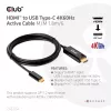 CLUB3D HDMI naar USB Type-C 4K60Hz actieve kabel M/M 1,8 m/6 ft