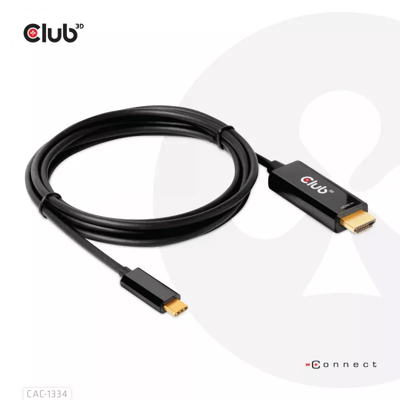 CLUB3D HDMI naar USB Type-C 4K60Hz actieve kabel M/M 1,8 m/6 ft