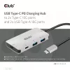 CLUB3D USB Gen2 Type-C PD-laadhub naar 2x Type-C 10G-poorten en 2x USB Type-A 10G-poorten