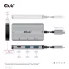 CLUB3D USB Gen2 Type-C PD-laadhub naar 2x Type-C 10G-poorten en 2x USB Type-A 10G-poorten