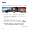 Dockingstation CLUB3D CSV-1568 metalen behuizing USB Gen2 Type-C USB Gen2 Type-A HDMI DP VGA RJ45 120W