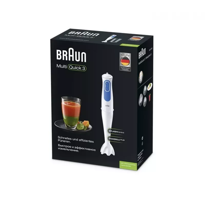 Braun MQ 3000 Smoothie 0,6 l staafmixer 700 W blauw, wit
