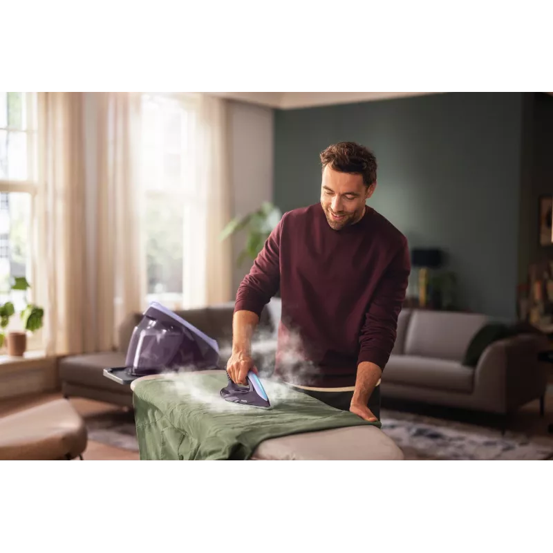 Philips PerfectCare PSG7050/30 stoomgenerator strijkijzer, 2100 W, waterreservoir van 1,8 l, 8 bar, 120 g/min continue stoom, 600 g/min stoomstoot, paars
