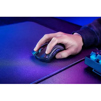 Gaming-muis Razer DeathAdder V2 X HyperSpeed — rechtshandig, draadloos 2,4 GHz/Bluetooth, 14.000 DPI, 7 knoppen, AA-batterij, 103 g, zwart