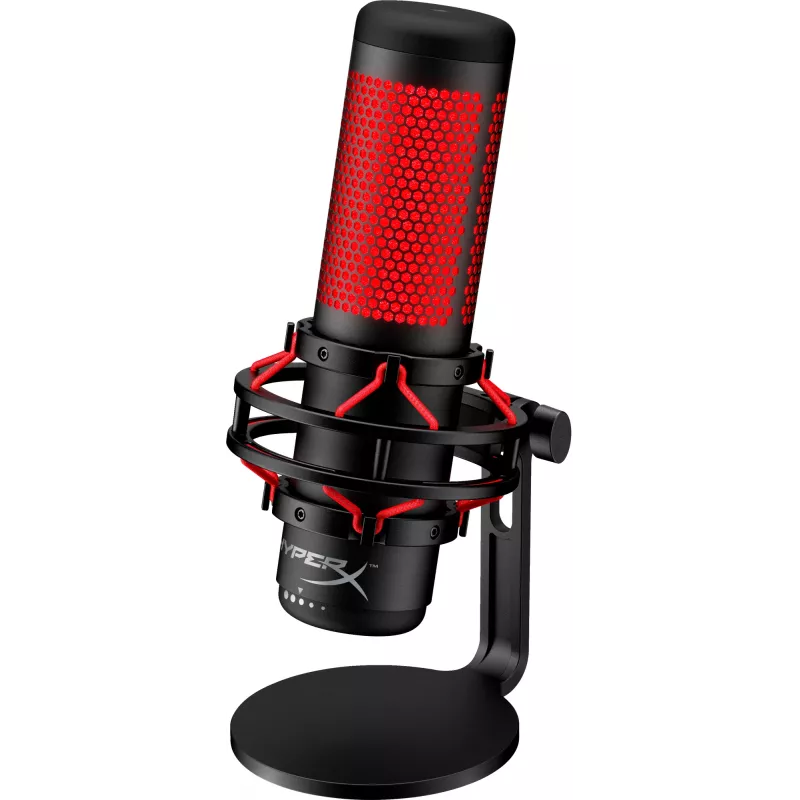 HyperX QuadCast - USB-microfoon (zwart-rood) - rode verlichting