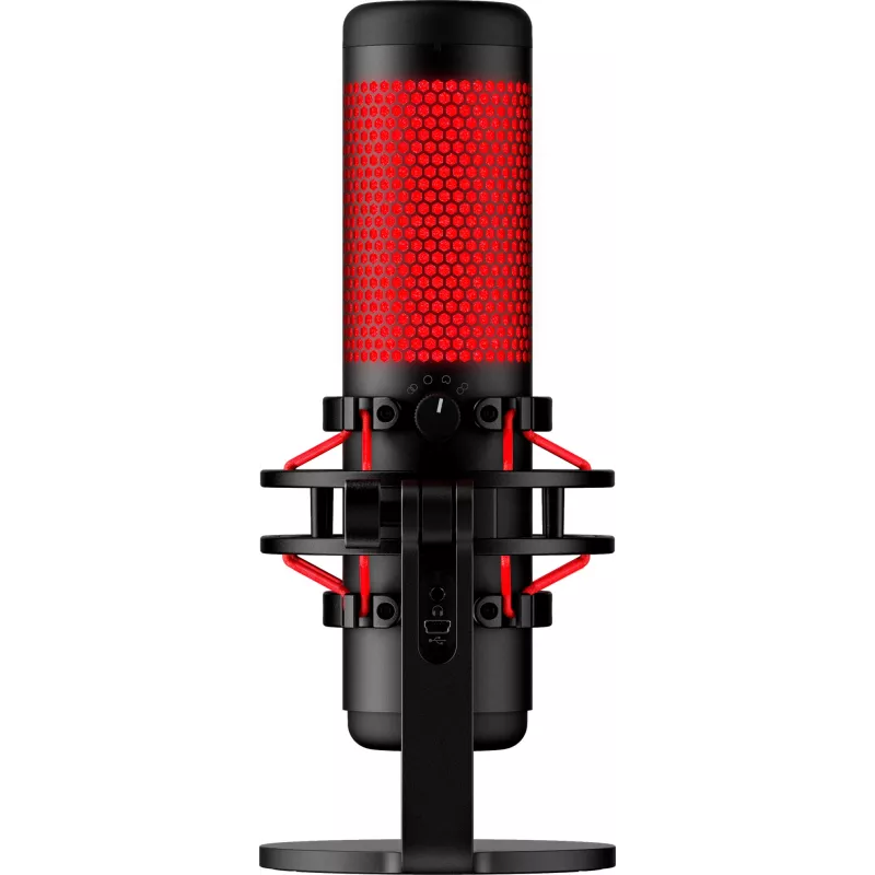 HyperX QuadCast - USB-microfoon (zwart-rood) - rode verlichting