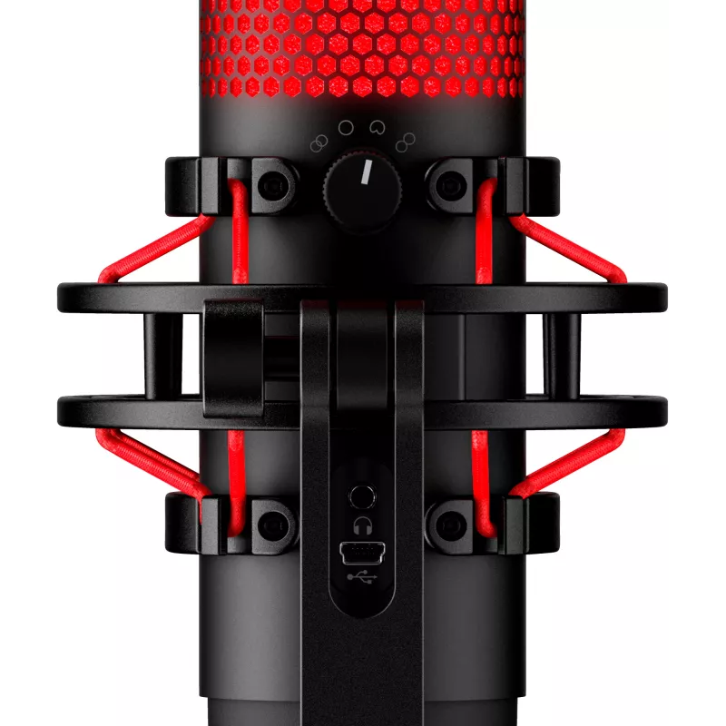 HyperX QuadCast - USB-microfoon (zwart-rood) - rode verlichting