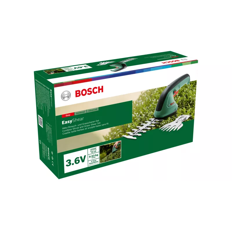 Bosch Easy Shear accu-grasschaar 8 cm 3,6 V lithium-ion (Li-Ion) zwart, groen