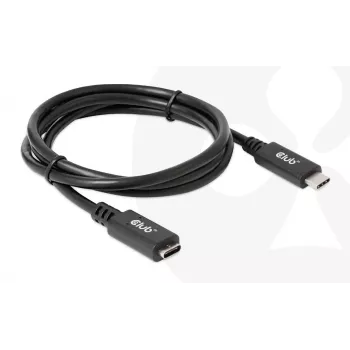 USB Gen1 Type-C verlengkabel CLUB3D CAC-1531, 1 m, USB-C stekker naar 2× USB-C bus, 5 Gbps, 60 W PD, 4K@60Hz