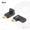 USB Type-C Gen2 haakse adapterset, 2 stuks CLUB3D CAC-1528 — USB-C naar USB-C, ondersteunt 4K@120Hz