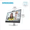 HP E-Series E27m G4 QHD USB-C conferentiemonitor, 68,6 cm (27 inch), 2560 x 1440 pixel, Quad HD, LCD, 5 ms, zwart