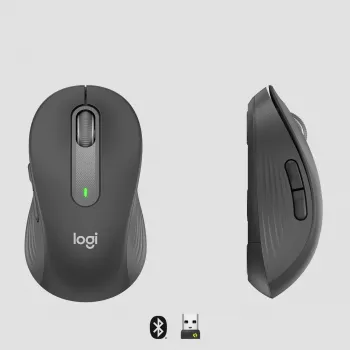 LOGITECH Signature M650 L draadloze muis – voor grote handen – rechtshandig – grafiet