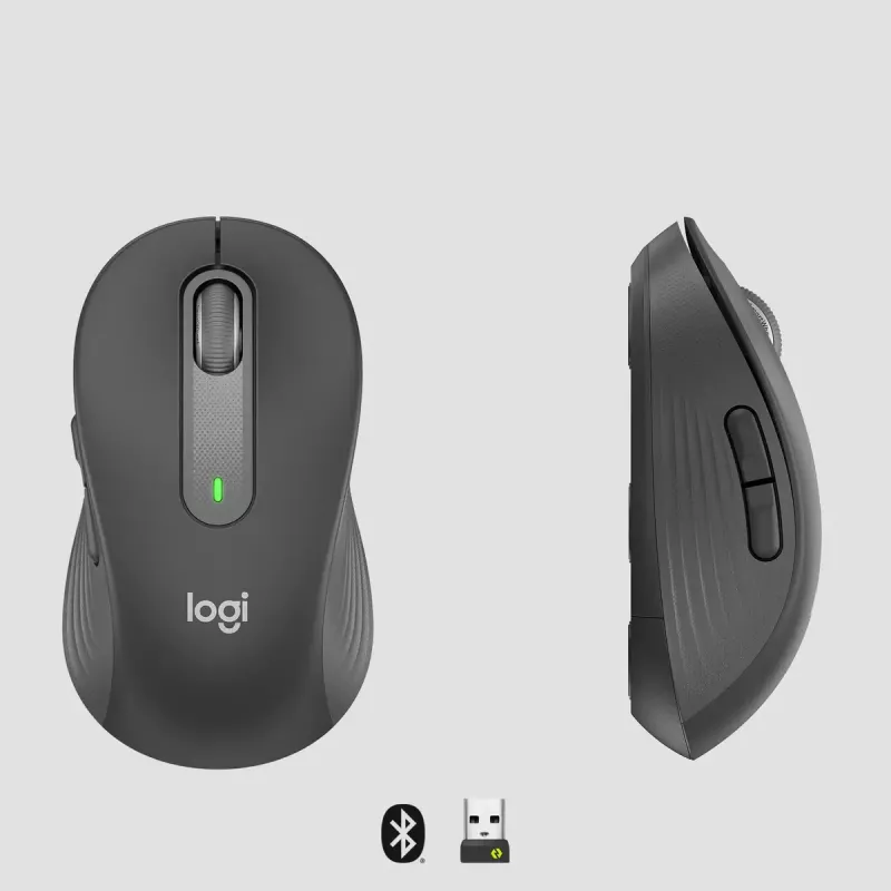 LOGITECH Signature M650 L draadloze muis – voor grote handen – rechtshandig – grafiet