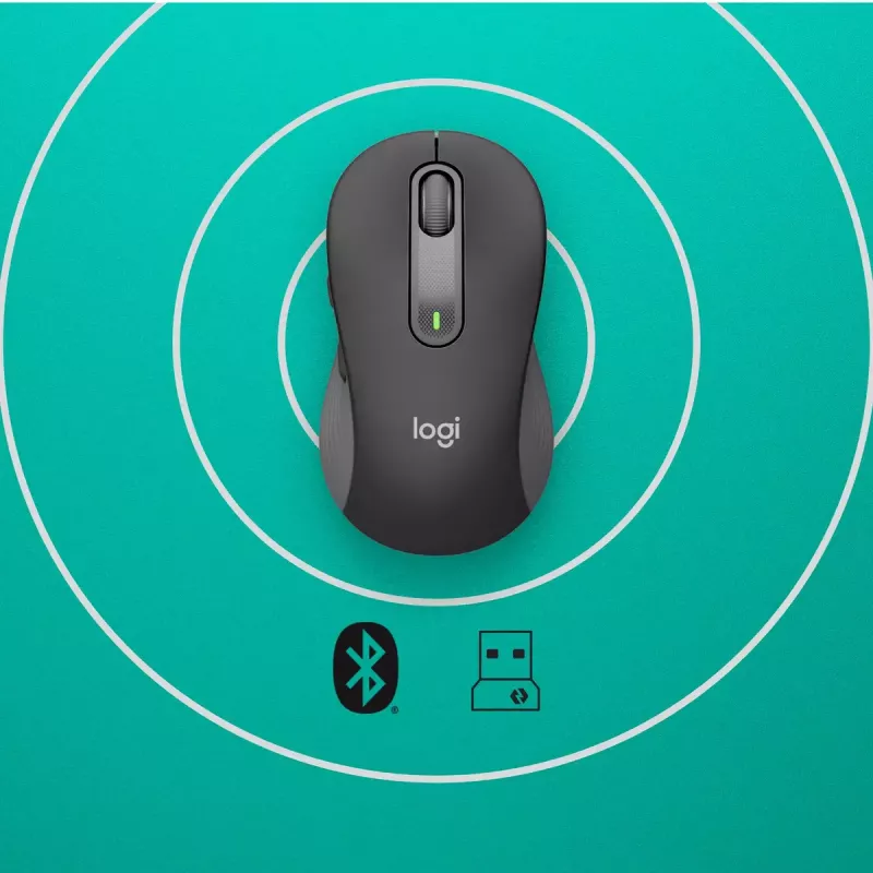 LOGITECH Signature M650 L draadloze muis – voor grote handen – rechtshandig – grafiet