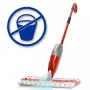 Mop VILEDA Spray Max microvezel droog & nat — kunststof kop, 0,6 l watertank, antibacterieel, wit/rood