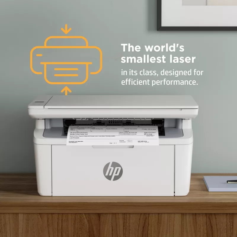 Multifunctionele laserprinter HP LaserJet MFP M140w — mono, 20 ppm, 600×600 DPI, A4, Wi‑Fi, Ethernet, wit