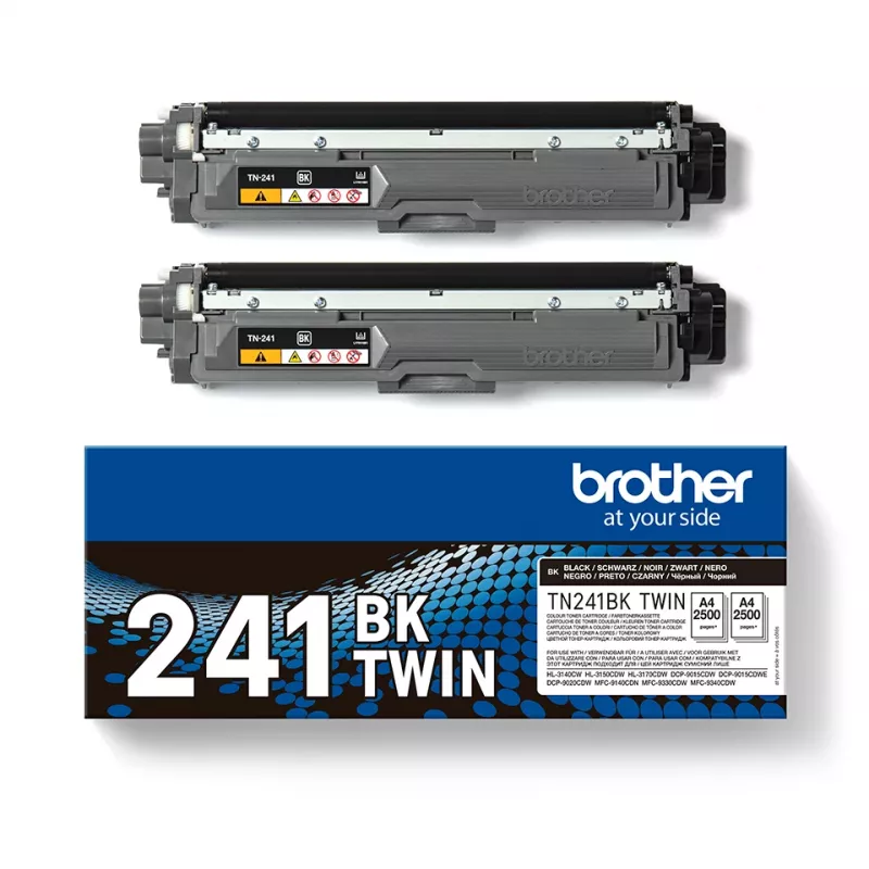 Brother TN-241BKTWIN toner dubbelpak, zwart, 2 x 2500 pagina's