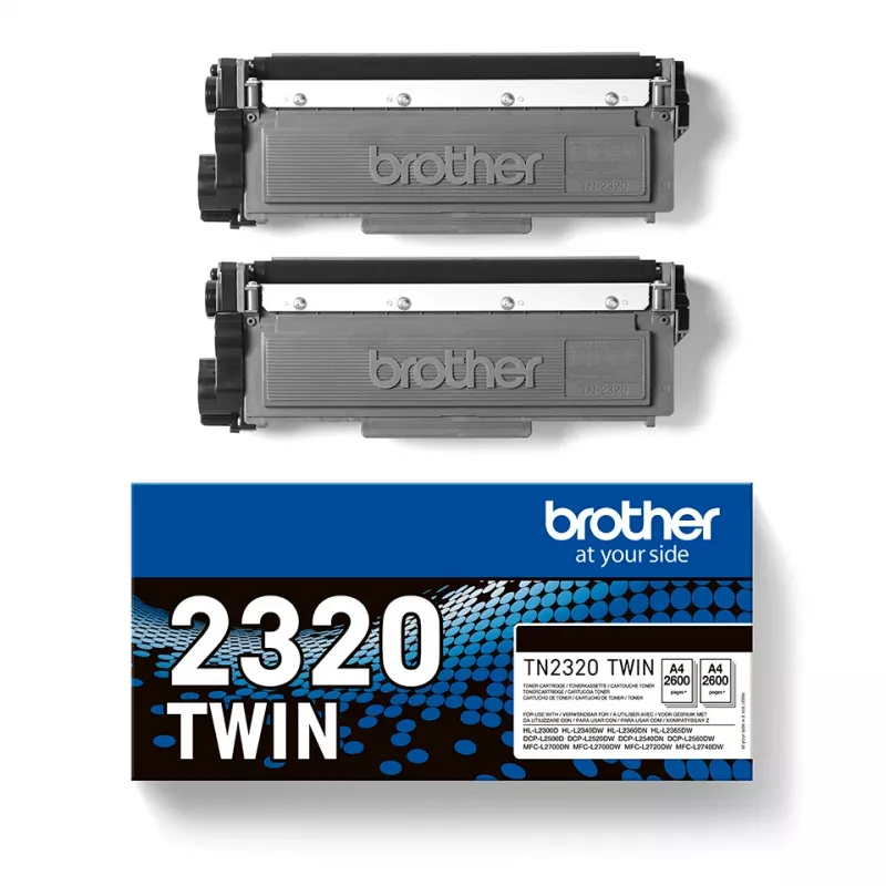 Tonerpatroon Brother TN-2320TWIN 2600 pagina's zwart