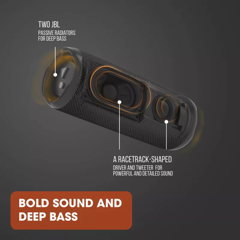 Draagbare stereoluidspreker JBL Flip 6 grijs