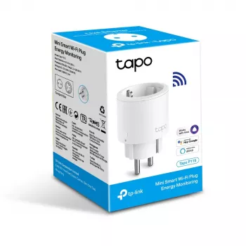 TP-Link Tapo Mini slimme Wi-Fi-stekker, energiebewaking, voor binnen, wit, status, draadloos, Wi-Fi, 802.11b, 802.11g, Wi-Fi 4 (802.11n)