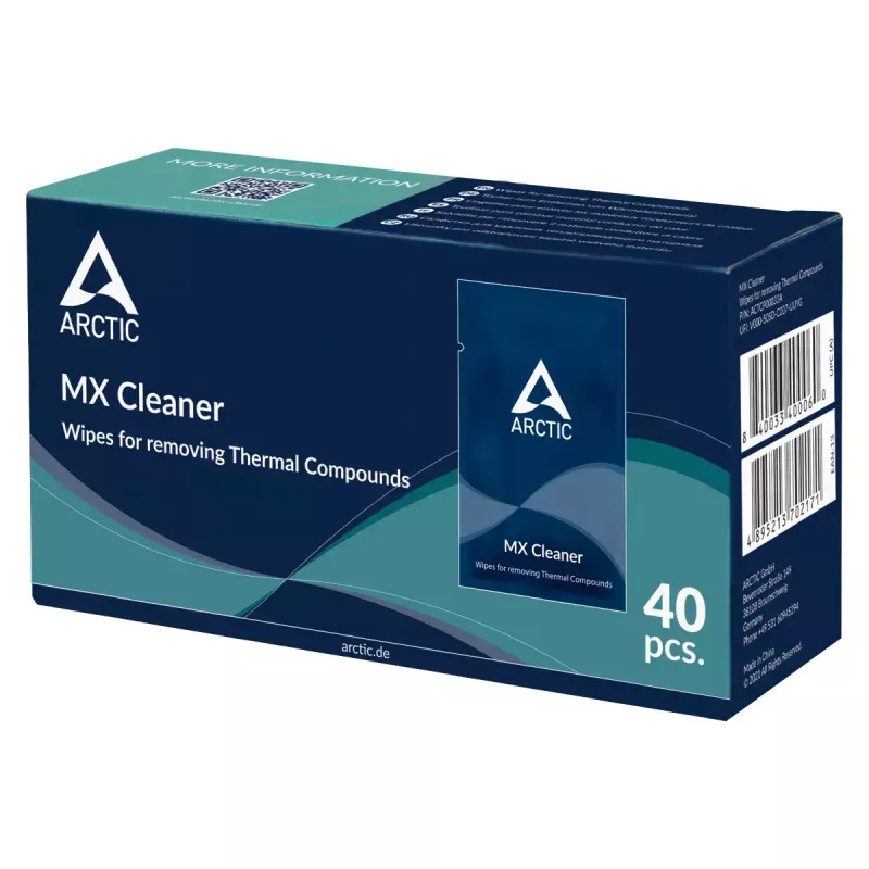 ARCTIC MX Cleaner - doekjes voor het verwijderen van warmtegeleidingspasta (40 stuks)