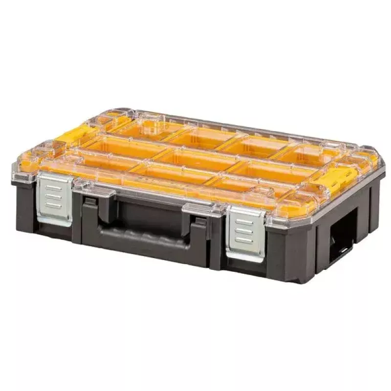 DeWALT DWST82968-1 TSTAK organizer, waterdicht en stofbestendig, 400×332×119 mm, zwart/oranje