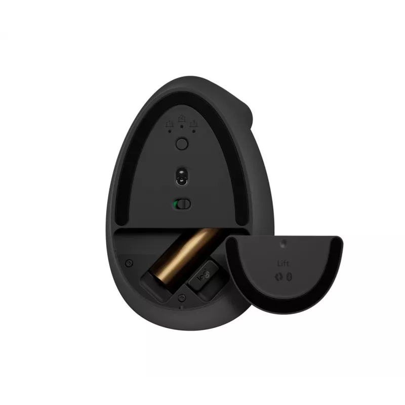 LOGITECH Lift verticale ergonomische muis - rechtshandig - draadloos - grafietzwart
