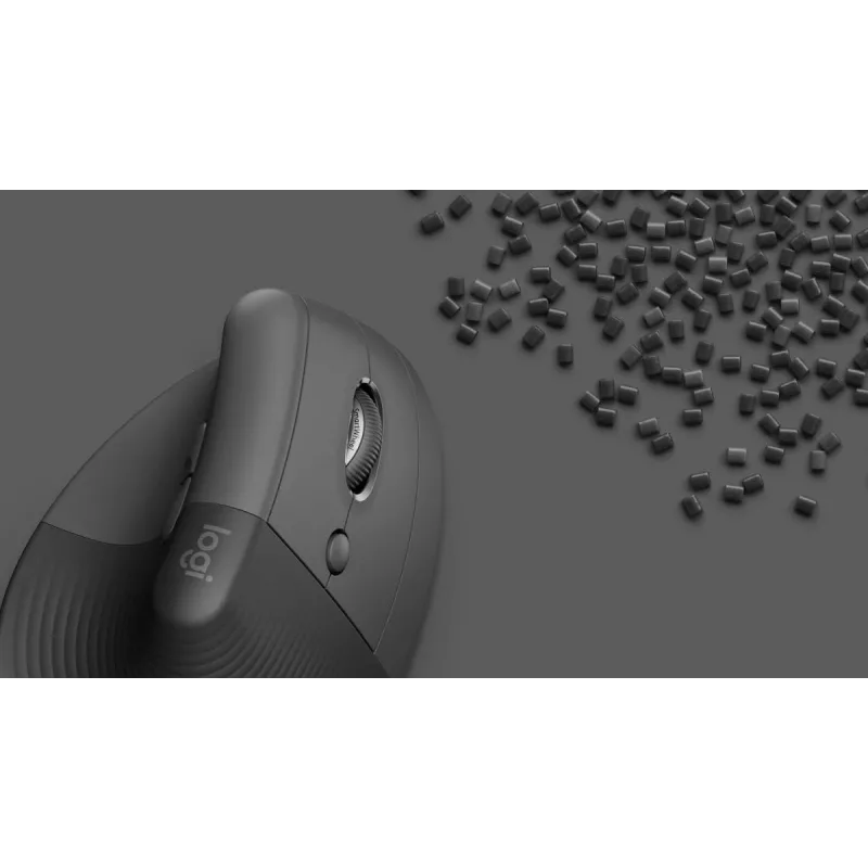 LOGITECH Lift verticale ergonomische muis - rechtshandig - draadloos - grafietzwart