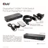 CLUB3D DisplayPort/HDMI KVM-switch voor dual DisplayPort 4K 60Hz