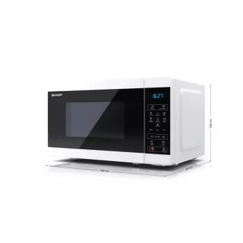 Sharp YC-MS02E-W magnetron zwart, wit solo-magnetron tafelmodel 20 L 800 W