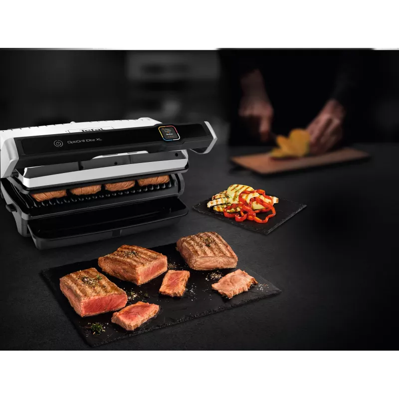 Contactgrill Tefal OptiGrill Elite XL GC760D roestvrij staal 2200W