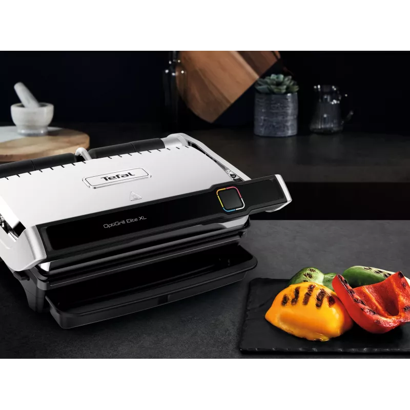Contactgrill Tefal OptiGrill Elite XL GC760D roestvrij staal 2200W
