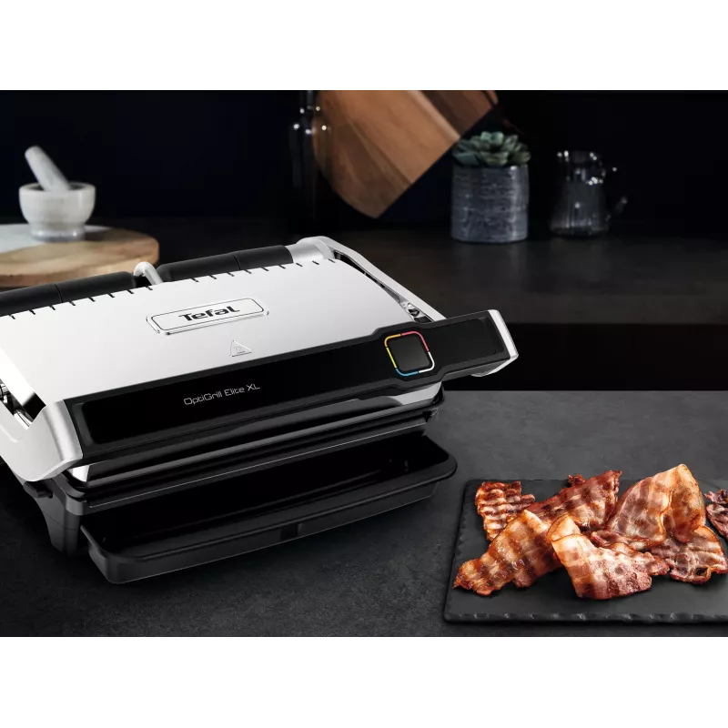 Contactgrill Tefal OptiGrill Elite XL GC760D roestvrij staal 2200W
