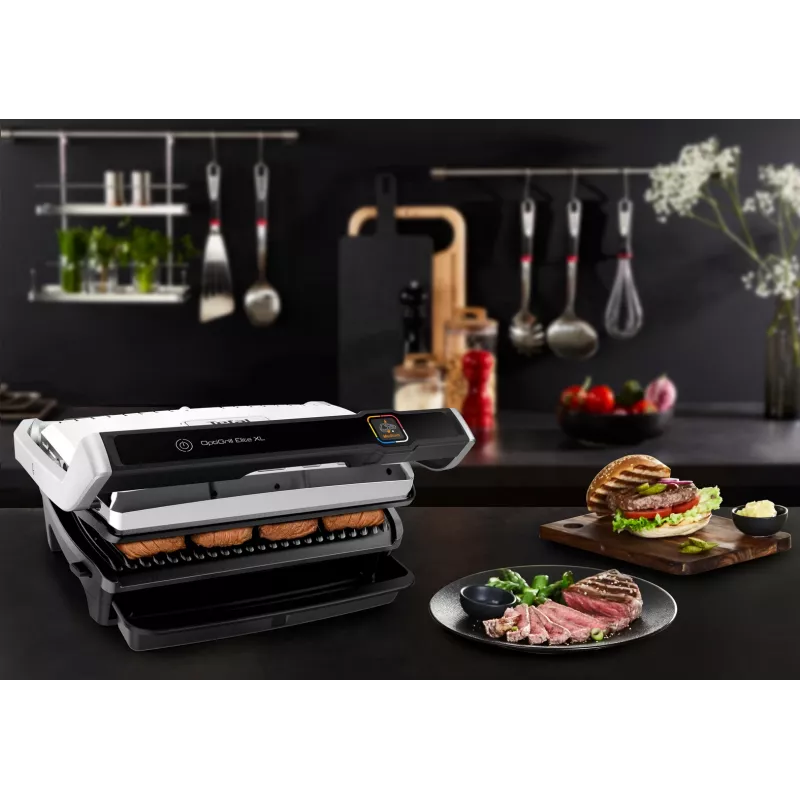 Contactgrill Tefal OptiGrill Elite XL GC760D roestvrij staal 2200W