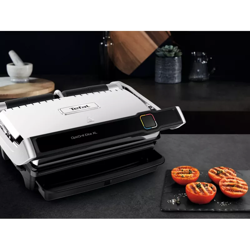 Contactgrill Tefal OptiGrill Elite XL GC760D roestvrij staal 2200W