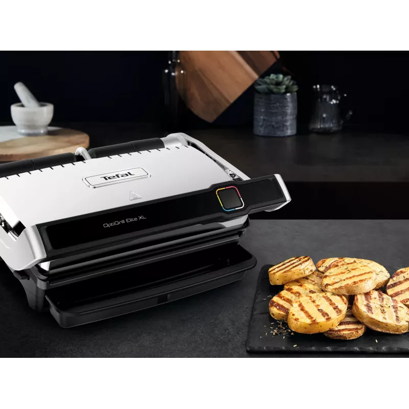 Contactgrill Tefal OptiGrill Elite XL GC760D roestvrij staal 2200W