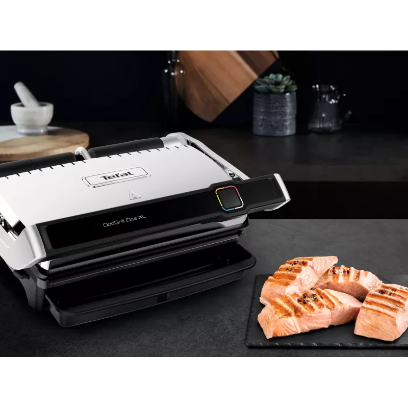 Contactgrill Tefal OptiGrill Elite XL GC760D roestvrij staal 2200W