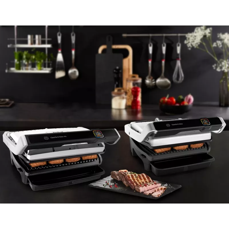 Contactgrill Tefal OptiGrill Elite XL GC760D roestvrij staal 2200W