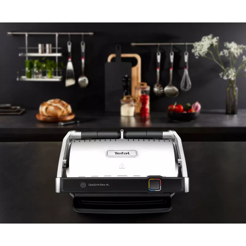 Contactgrill Tefal OptiGrill Elite XL GC760D roestvrij staal 2200W