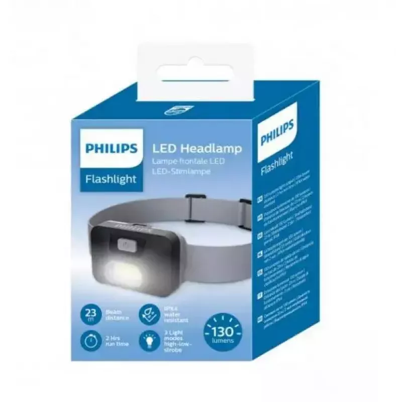 Philips SFL1000H/10 LED-hoofdlamp, 130 lm, zwart
