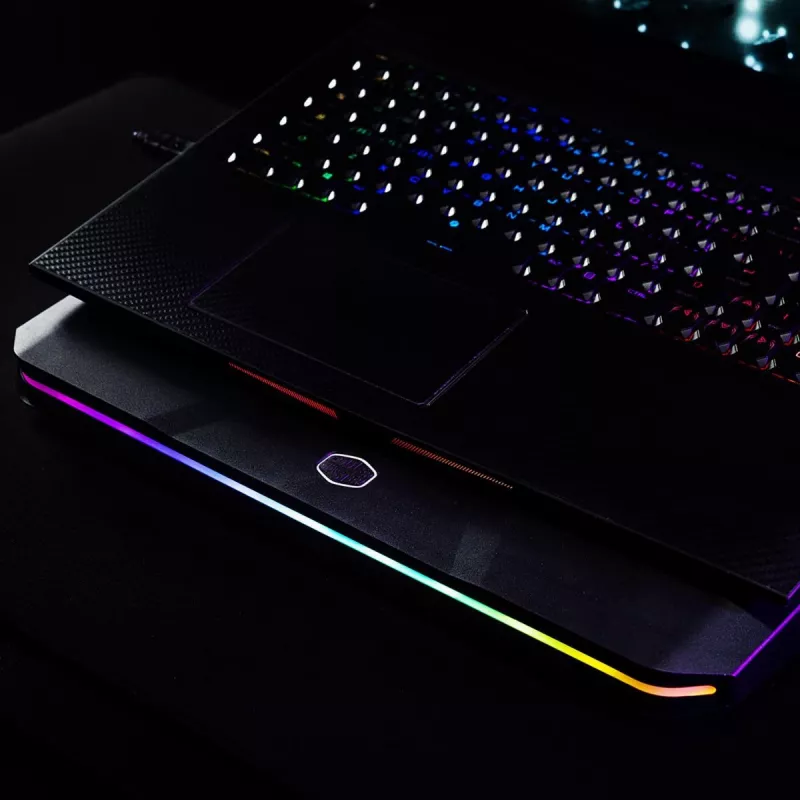 Cooler Master NotePal X150 Spectrum laptopkoeler tot 17 inch, met 4-poorts USB-hub