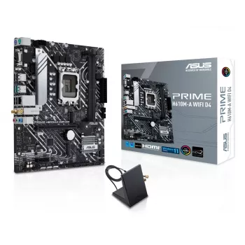 Moederbord ASUS PRIME H610M-A WIFI D4 — Intel H610, LGA1700, micro ATX, DDR4, 2x DIMM, Wi‑Fi 5, Bluetooth 5.0, 2x M.2, HDMI 2.1, DP 1.4