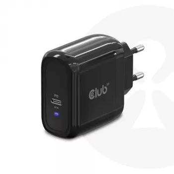 CLUB3D reisoplader 65W GAN-technologie, enkele poort USB Type-C, Power Delivery (PD) 3.0 ondersteuning